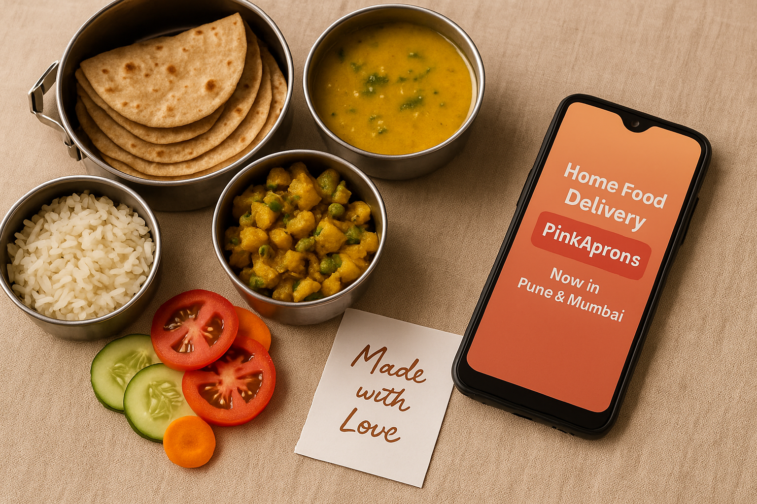 Homemade food delivery in Pune by PinkAprons